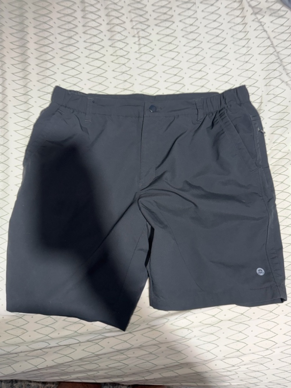 Mondetta Black Athletic Shorts with Blue Trim